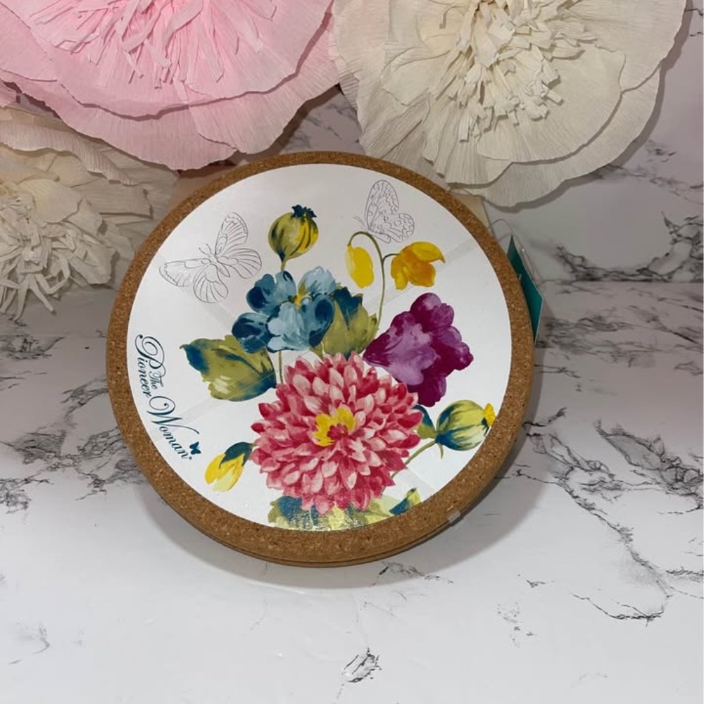 The Pioneer Woman Cork Trivet Set, Blooming Bouquet, 2 Pieces